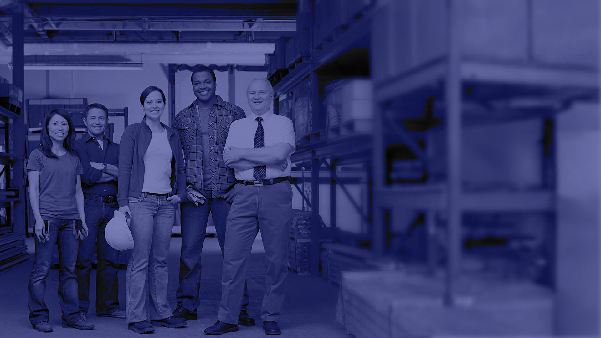 A group of energy workers smiling